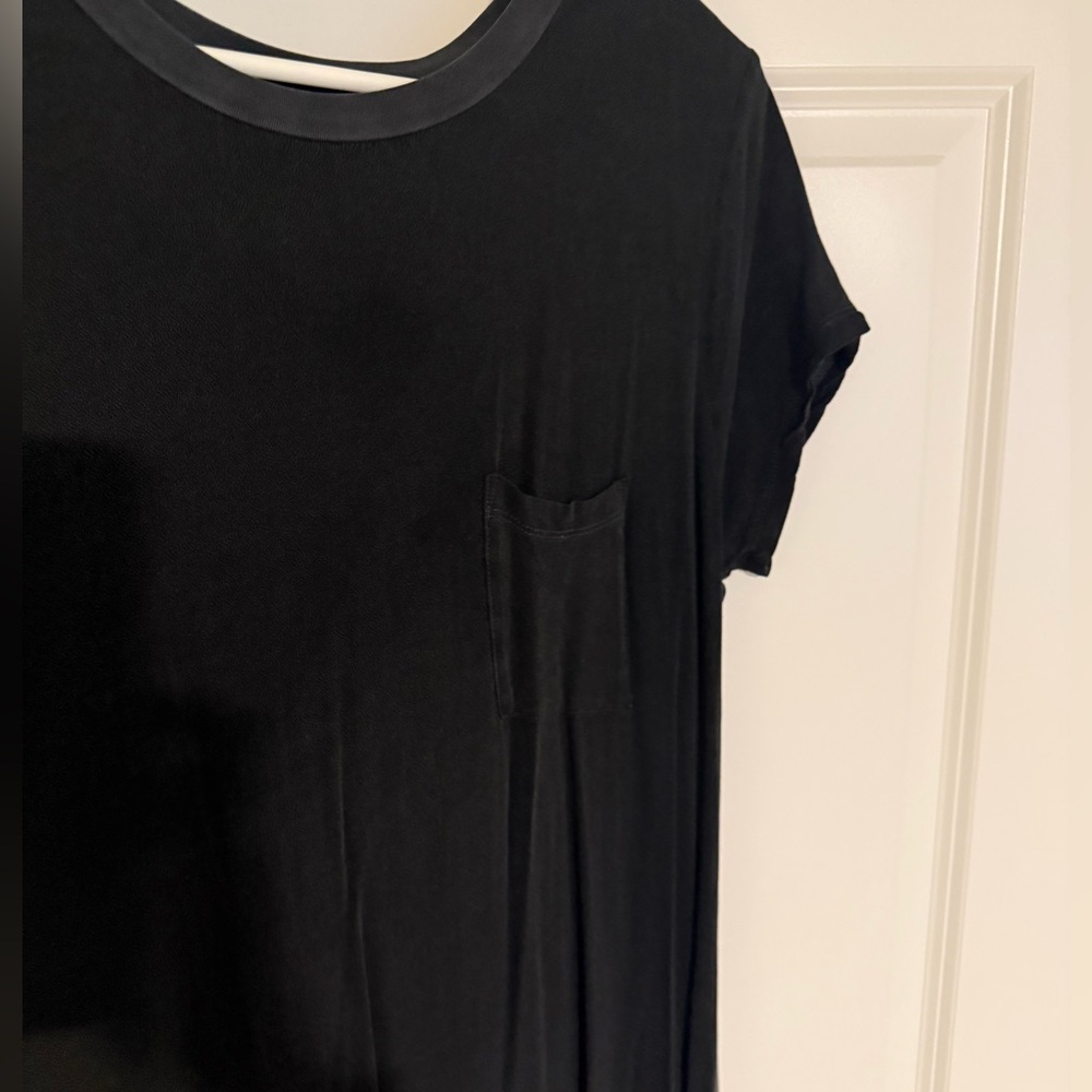 Splendid Black Zinnia Short-Sleeve Maxi Dress - Picture 3 of 9